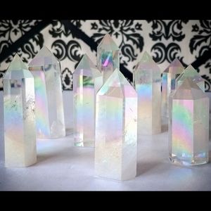 Aura Quartz Crystal Towers Rainbow Angel Iridescent Healing